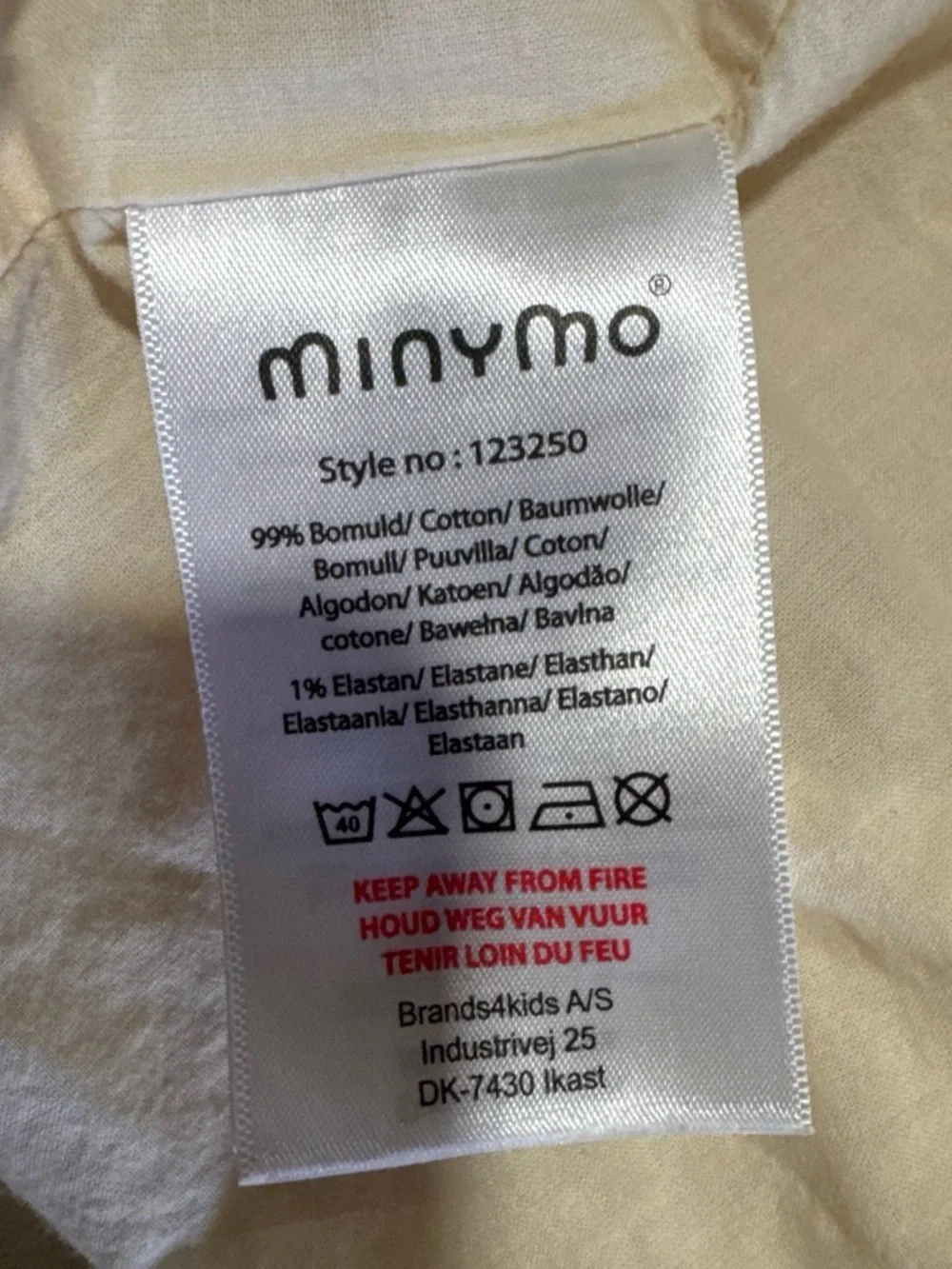 Minymo Girls' Cream Long-Sleeve Checked Casual Dress